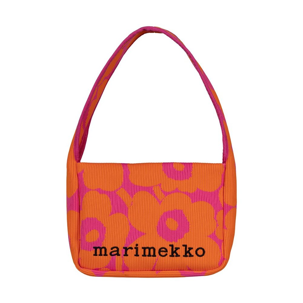Marimekko Unikko Orange / Pink Knitted Shoulder Bag - Picture 5 of 5